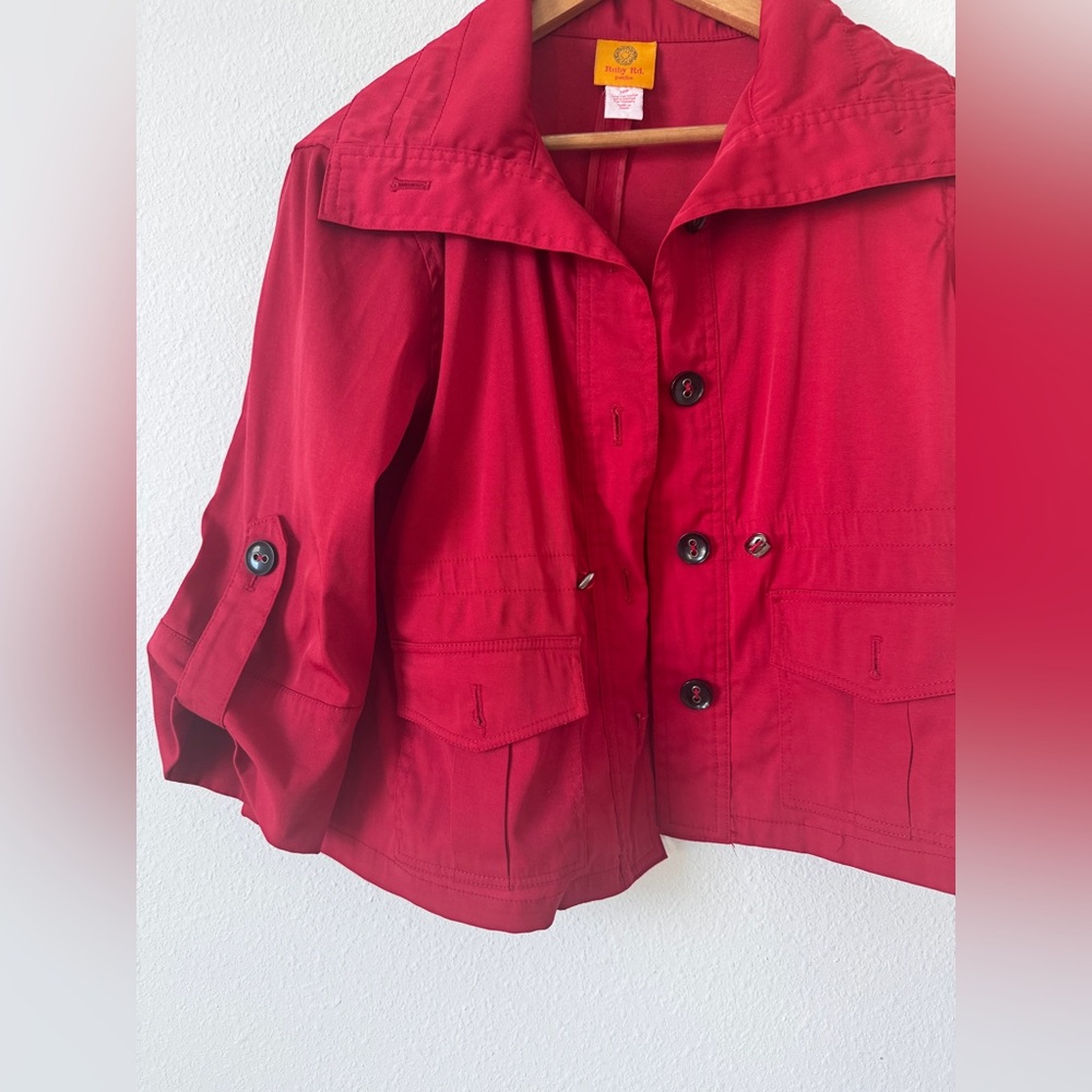 Ruby Rd. Bold Red Women's Jacket - image 2